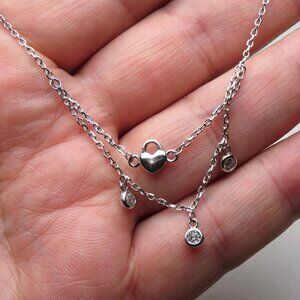 *925 Sterling Silver Multi charm Anklet Bracelet